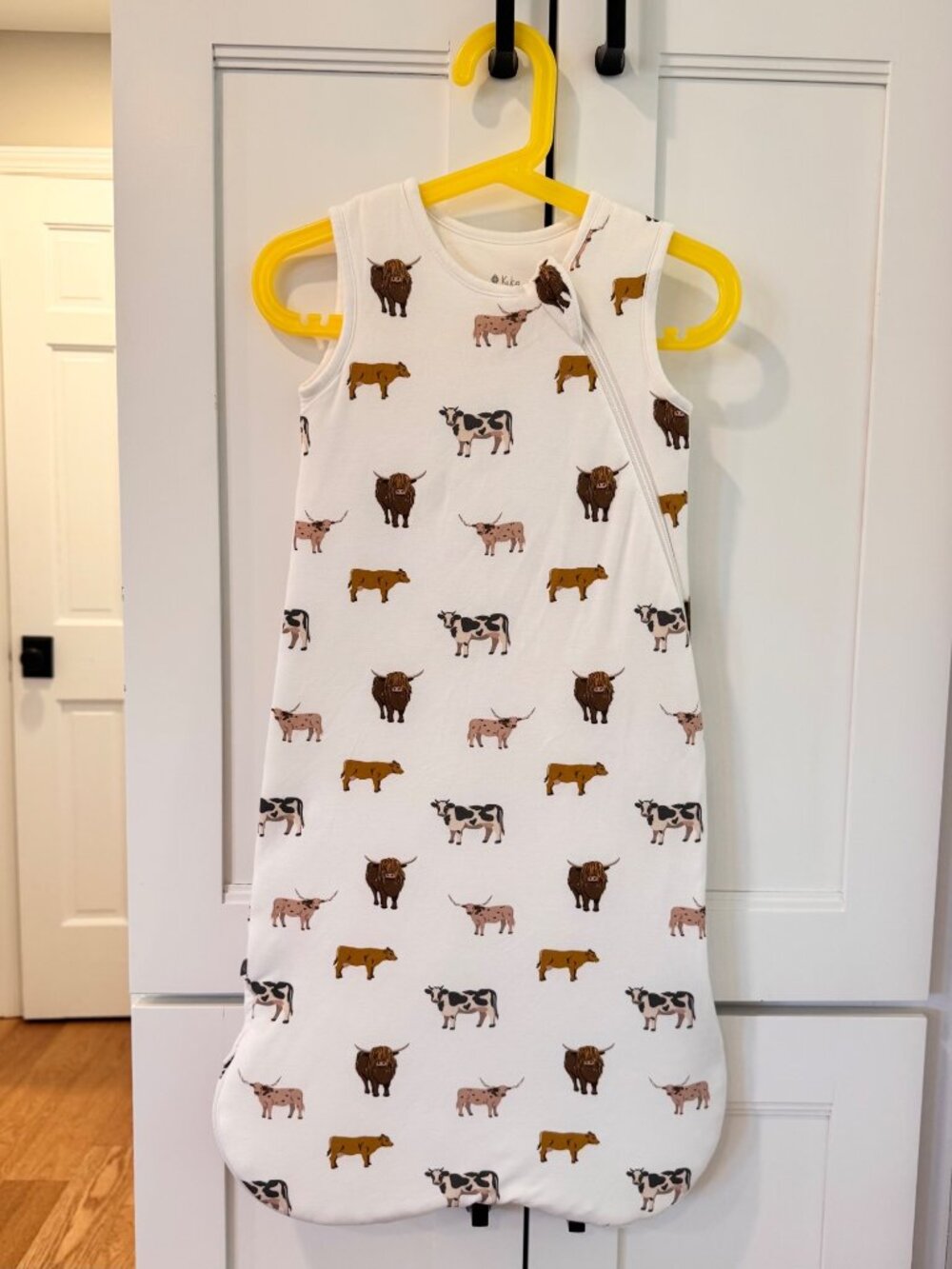 Kyte Baby Sleep Sack Size small 1.0 TOG White Cow Moo Print